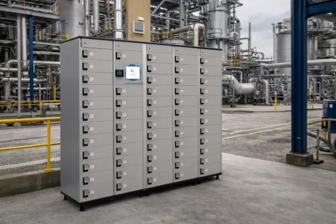 Distributeur automatique EPI et outillage — contrôle d'accès par badge, traçabilité et réassort automatique
